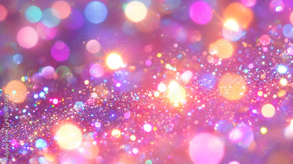 Abstract Glitter Background with Bokeh Lights Abstract Glitter Background with Bokeh Lights