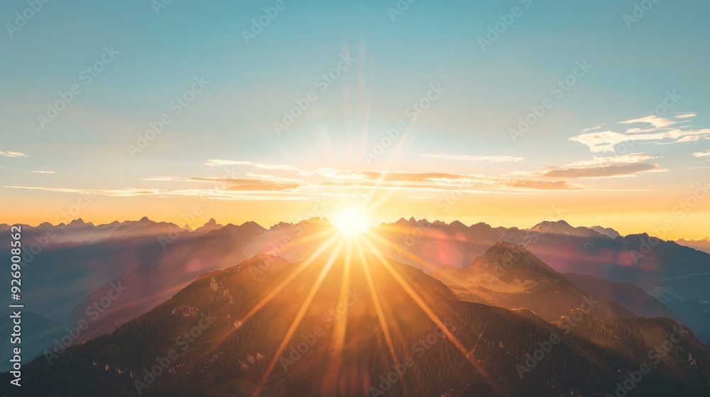 Sunrise Over Mountain Ranges Sunrise Over Mountain Ranges