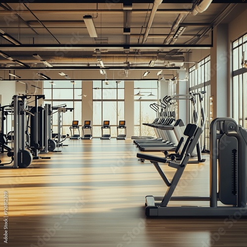 Fitness center and equipment Fitness background