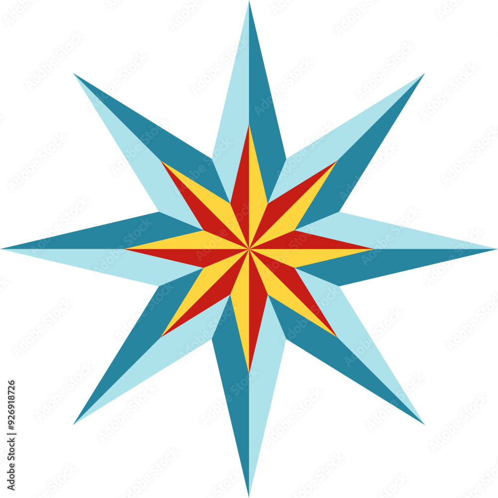 Fototapeta premium Cute Christmas Star Tree
