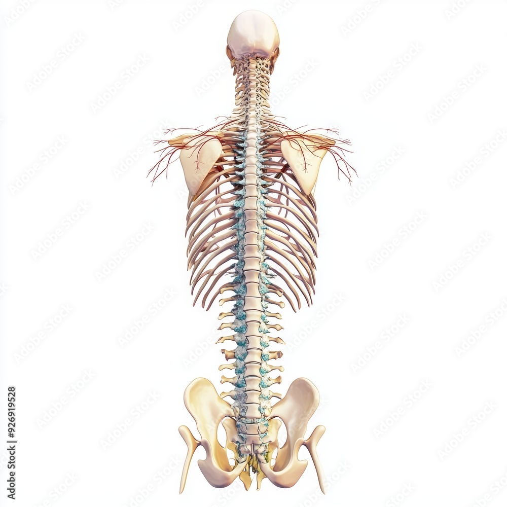 Obraz premium Human Spinal Cord Anatomy: Nerves and Structure Explained