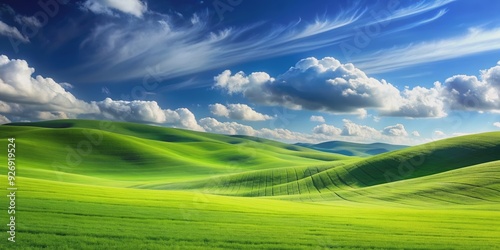 Windows XP style background with rolling green hills and blue sky, Windows XP, background, wallpaper, nostalgia, vintage