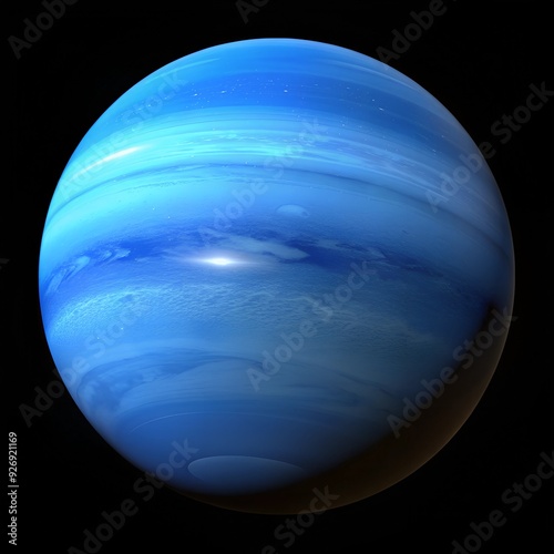 Close up of planet Neptune
