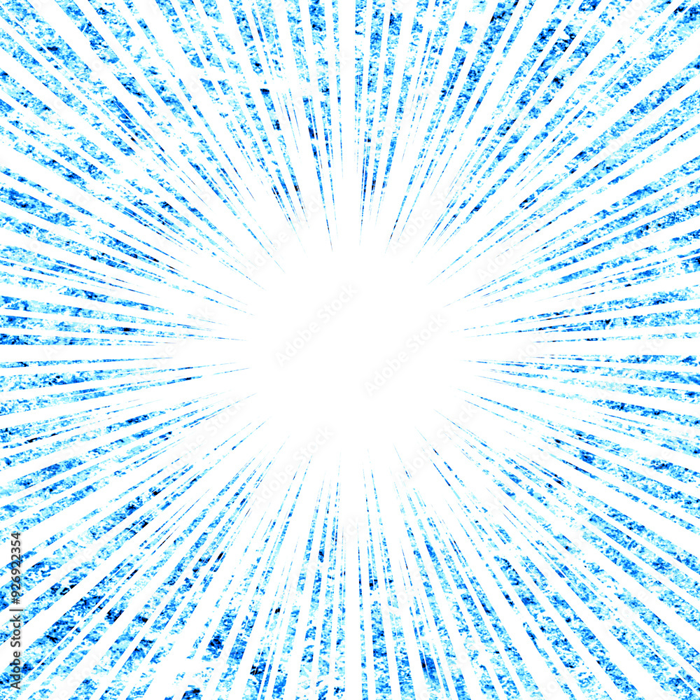 Obraz premium キラキラした青色の集中線のイラスト素材