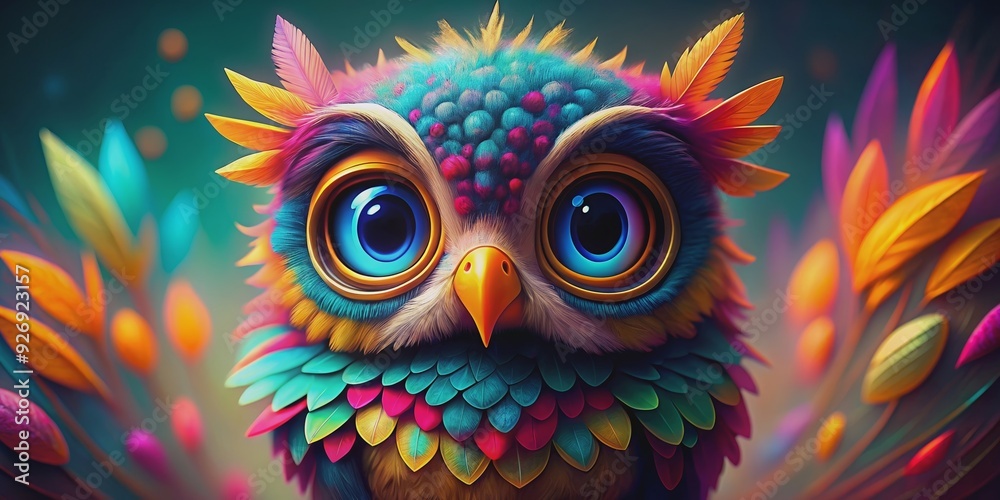Whimsical bird with oversized eyes and vibrant feathers, whimsical, bird, oversized eyes, vibrant, colorful, feathers Whimsical bird with oversized eyes and vibrant feathers, whimsical, bird, oversized eyes, vibrant, colorful, feathers