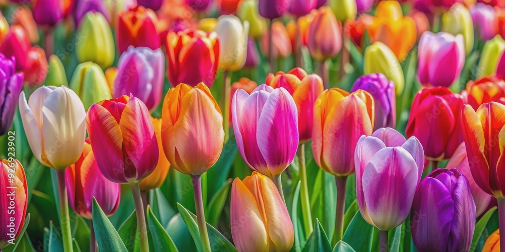 Vibrant tulip pattern background, tulips, vibrant, colors Vibrant tulip pattern background, tulips, vibrant, colors