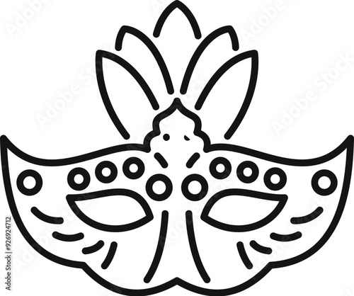 Venetian carnival mask with feathers, symbolizing mystery, celebration, and the festive spirit of the carnevale di venezia