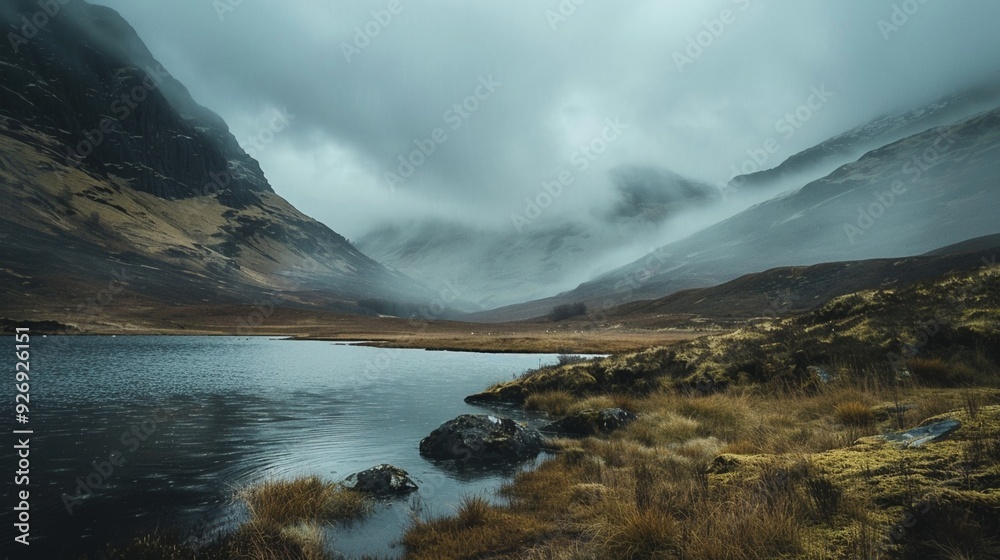 Serene Twilight. Moody landscape concept Serene Twilight. Moody landscape concept