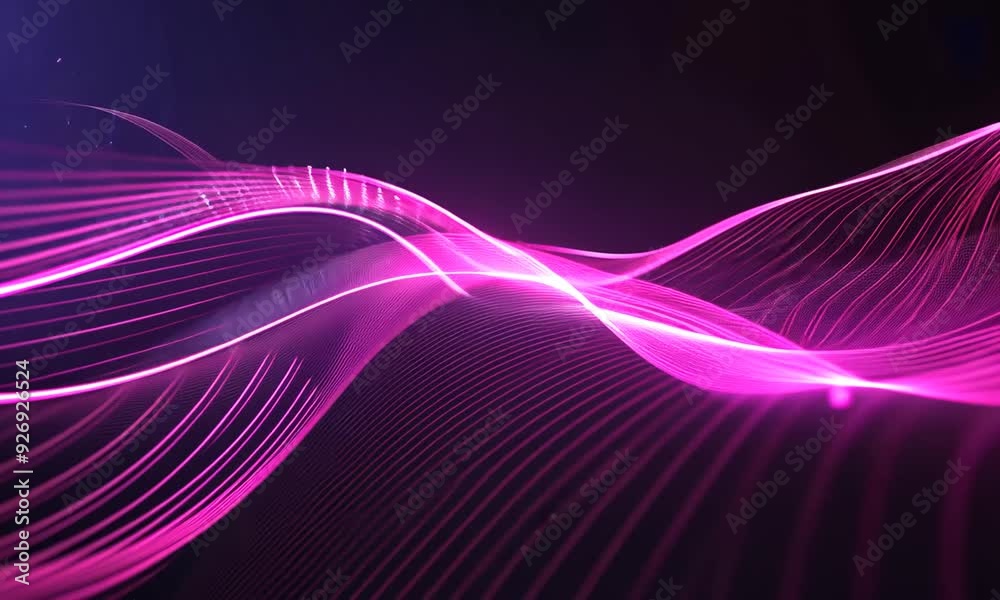 Abstract Purple and Pink Neon Lines and Waves Abstract Purple and Pink Neon Lines and Waves