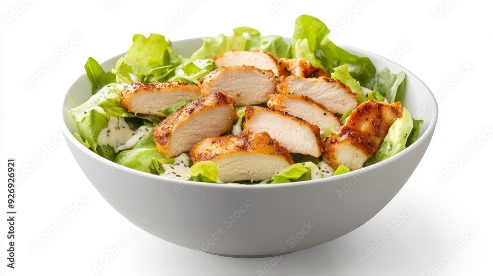Grilled Chicken Salad with Lettuce and Dressing