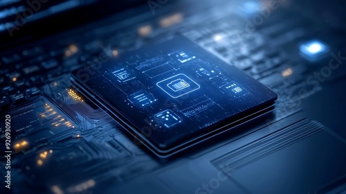 Futuristic microchip with digital circuit design