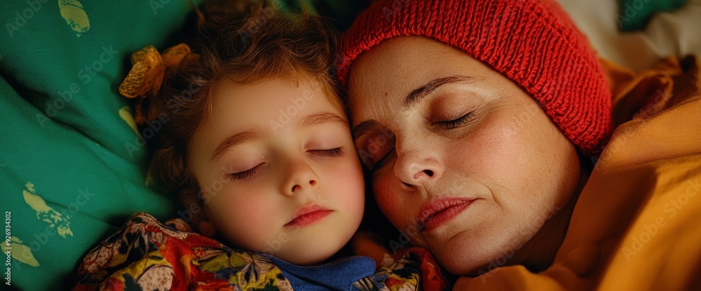 Mother Caring For Sick Daughter, Love And Comfort In Every Gentle Touch Mother Caring For Sick Daughter, Love And Comfort In Every Gentle Touch