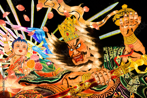 The Aomori Prefecture Nebuta festival. Located in Northern Japan, every summer Aomori hosts the Nebuta festival. This is a festival celebrating gods and stories with giant paper lanterns.