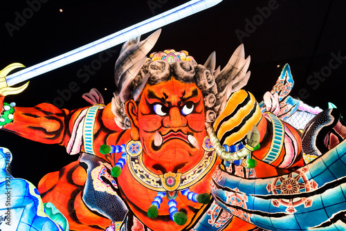 The Aomori Prefecture Nebuta festival. Located in Northern Japan, every summer Aomori hosts the Nebuta festival. This is a festival celebrating gods and stories with giant paper lanterns. photo