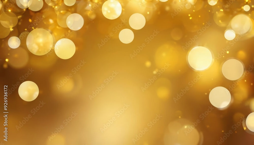 Golden sparkles in a bokeh effect Golden sparkles in a bokeh effect