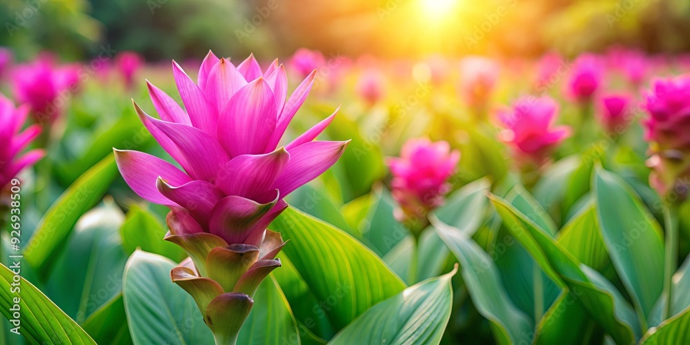 Vibrant Siam tulip flower blooming in a garden, Siam tulip, flower, tropical, plant, colorful, blossom, bloom, nature, garden Vibrant Siam tulip flower blooming in a garden, Siam tulip, flower, tropical, plant, colorful, blossom, bloom, nature, garden