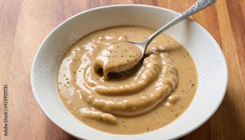  Delicious creamy soup ready to be savored photo