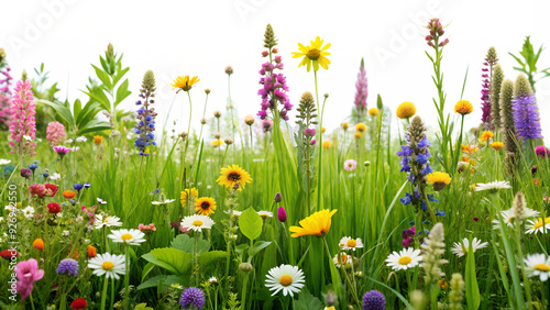 Fototapeta Naklejka Na Ścianę i Meble -  Wildflowers in a Lush Meadow