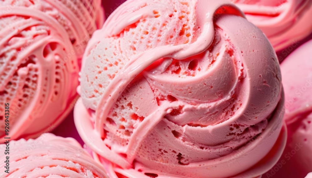 Deliciously indulgent pink ice cream dessert Deliciously indulgent pink ice cream dessert