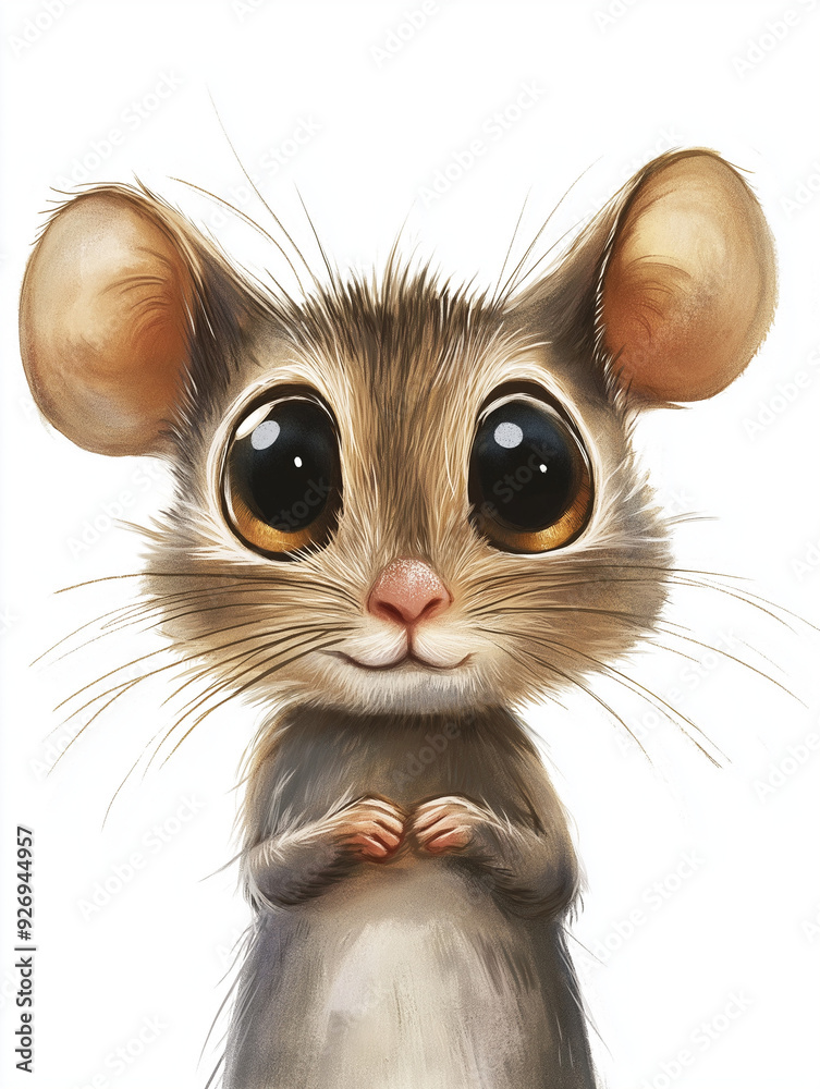 Adorable Mouse Sticker with Large Eyes Adorable Mouse Sticker with Large Eyes