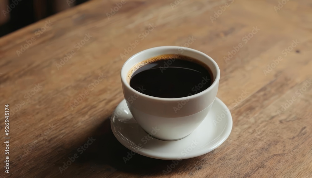 A moment of tranquility with a warm cup of coffee A moment of tranquility with a warm cup of coffee