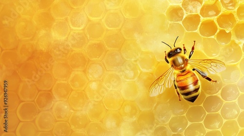 National Bee Day. Greeting card, poster, for World Beer Day. Selective focus,generate AI