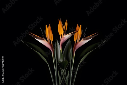 Strelitzia Flower in Nature, Pattern, Wallpaper, Cover and Screen for Smartphone, Cell Phone, Computer, Laptop, 9:16 and 16:9 Format