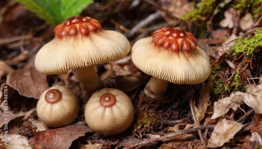  Natures artistry  A trio of mushrooms in the wild