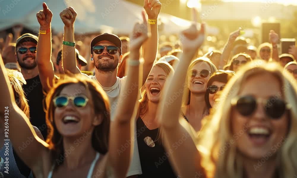 crowd at concert - summer music festival