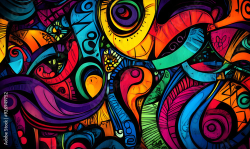 abstract doodle hand drawn design background