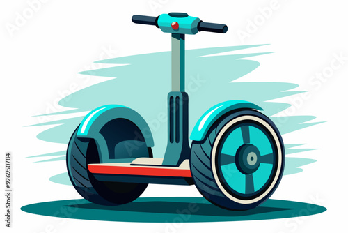 Blue and Black Self-Balancing Electric Scooter