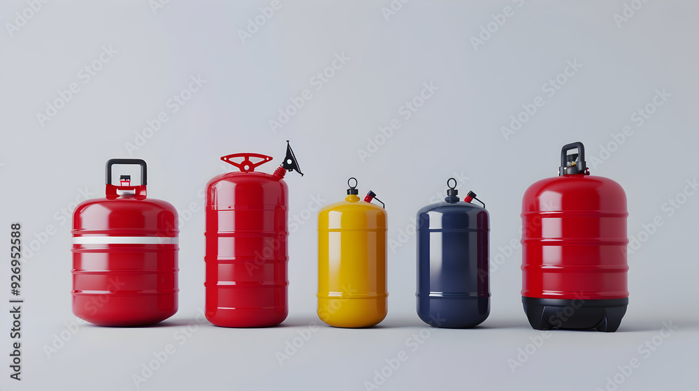 3d render of gas tanks collection 3d render of gas tanks collection