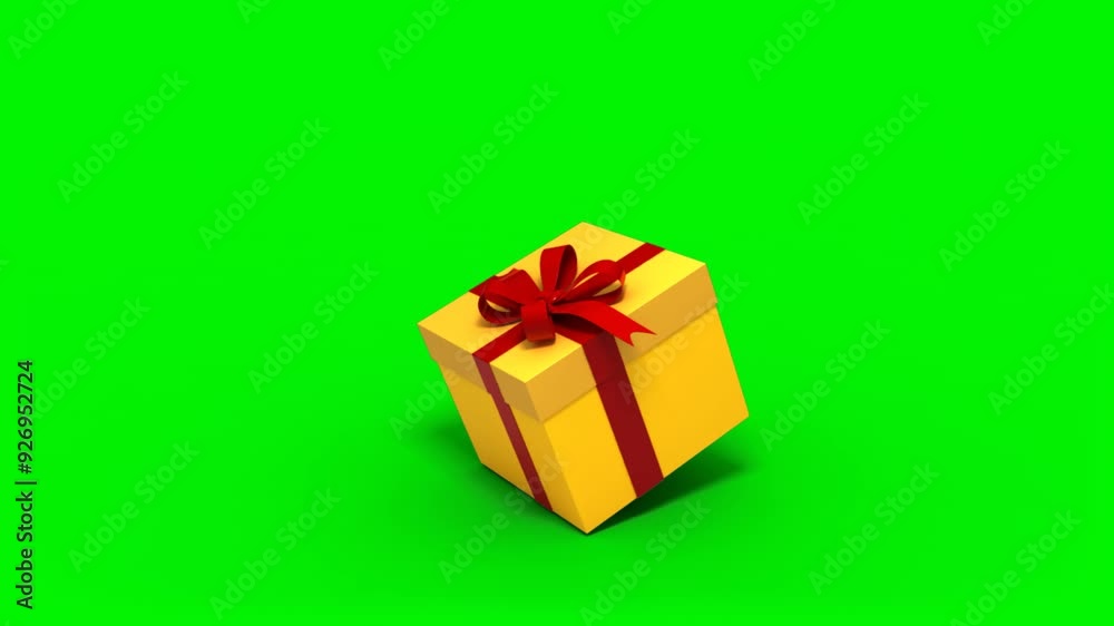 3D Element Animation showing a Gift Box with its lid opened