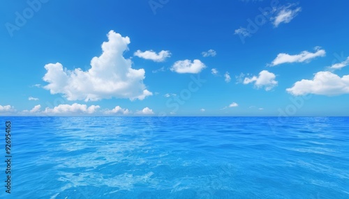 Wallpaper Mural  Clear blue sky meets calm ocean horizon Torontodigital.ca