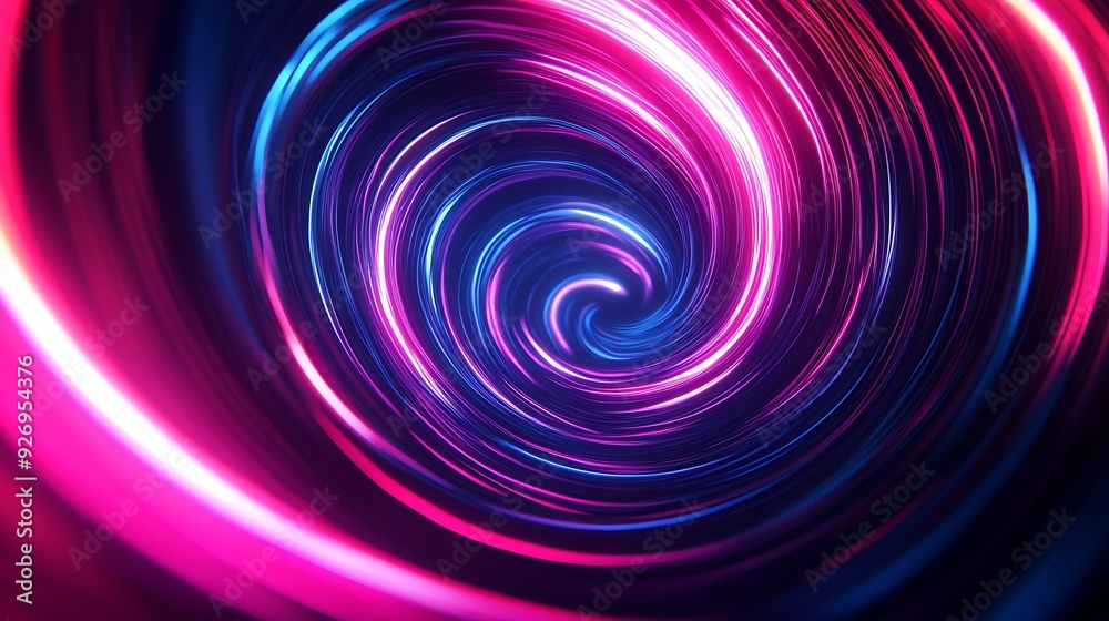 Abstract pink and blue neon swirl. Abstract pink and blue neon swirl.