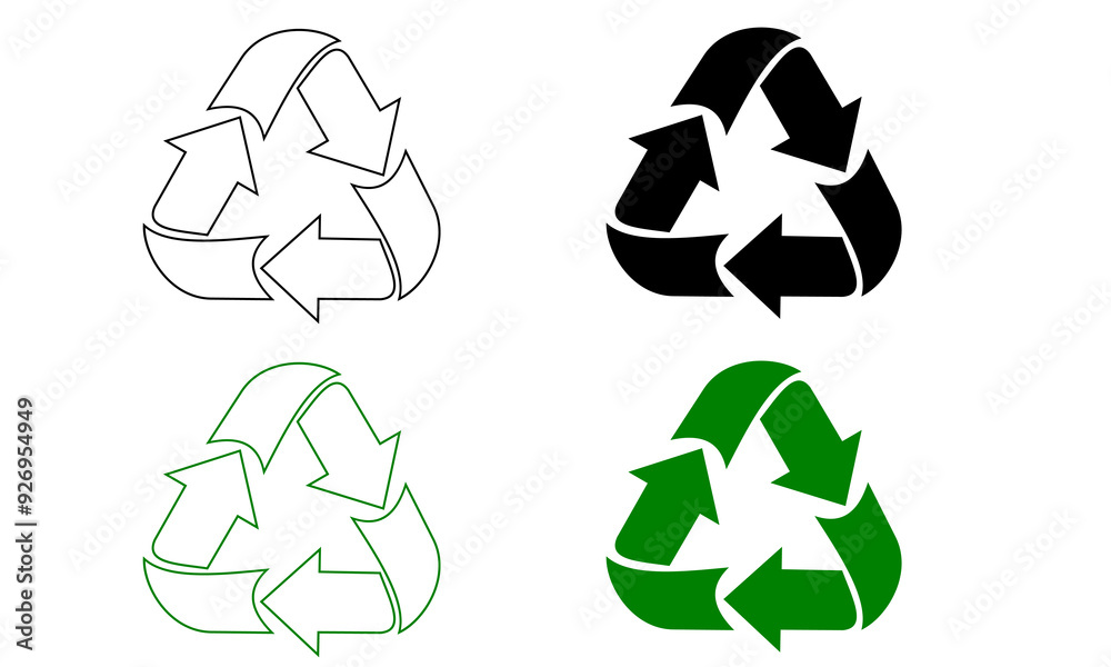 set of recycling symbols. Recycle signs. Recycle arrow collection. Recycling icon set. Vector illustration. Replaceable vector background set of recycling symbols. Recycle signs. Recycle arrow collection. Recycling icon set. Vector illustration. Replaceable vector background