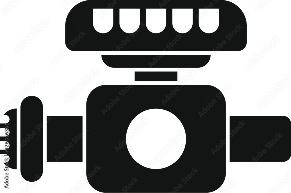 Black silhouette of a powerful car engine, ideal for automotive themes Black silhouette of a powerful car engine, ideal for automotive themes