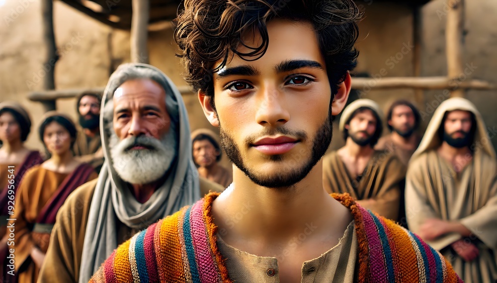 Portrait of Ancient Bible character Joseph and His Father and brothers Portrait of Ancient Bible character Joseph and His Father and brothers