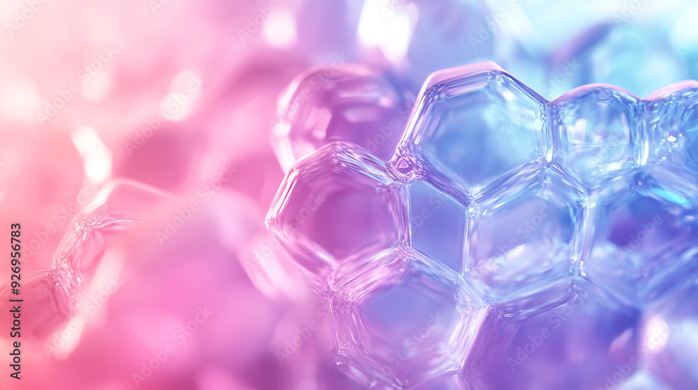 Abstract Close-up of Pink and Blue Bubbles Abstract Close-up of Pink and Blue Bubbles