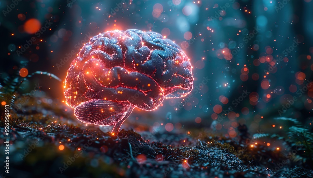 Obraz premium Brain translucent scan medical 