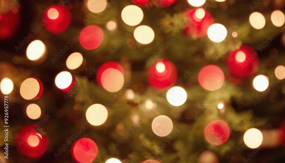 Merry Christmas A closeup of a festive twinkling Christmas tree Merry Christmas A closeup of a festive twinkling Christmas tree