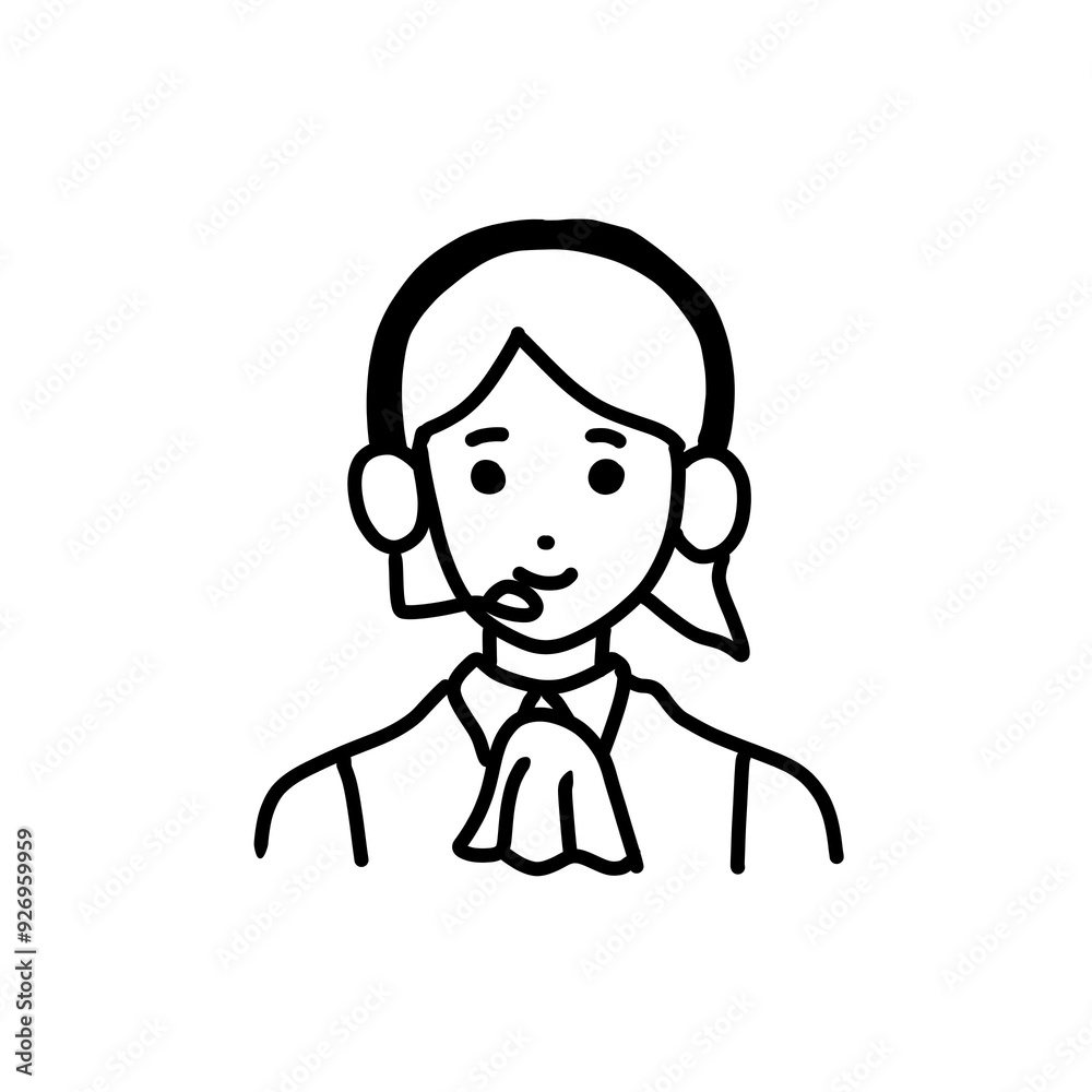 icon of a female operator icon of a female operator