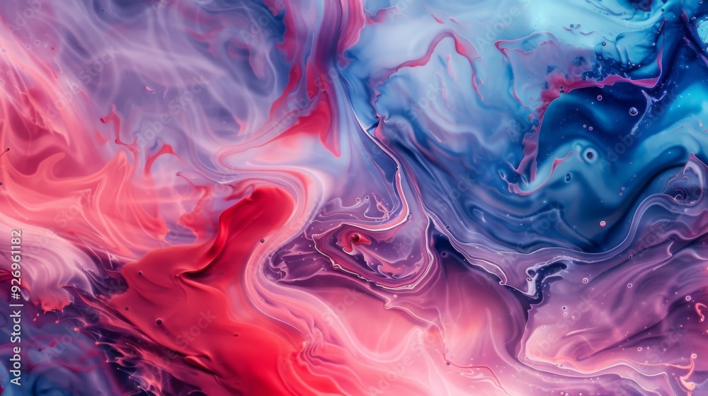 Fototapeta premium Abstract Painting in Vibrant Swirls of Colors