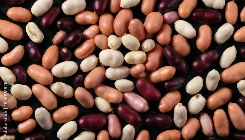  Vibrant variety of beans in a closeup shot