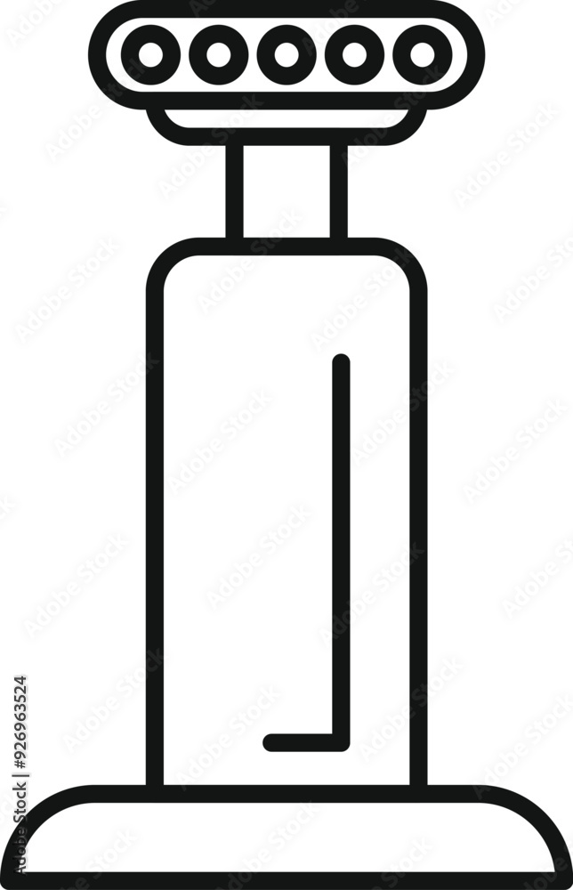 Simple line icon of a tall stadium light pole, emphasizing its role in providing bright illumination for sporting events and outdoor areas Simple line icon of a tall stadium light pole, emphasizing its role in providing bright illumination for sporting events and outdoor areas