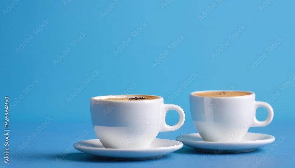 A moment of calm with two cups of coffee A moment of calm with two cups of coffee