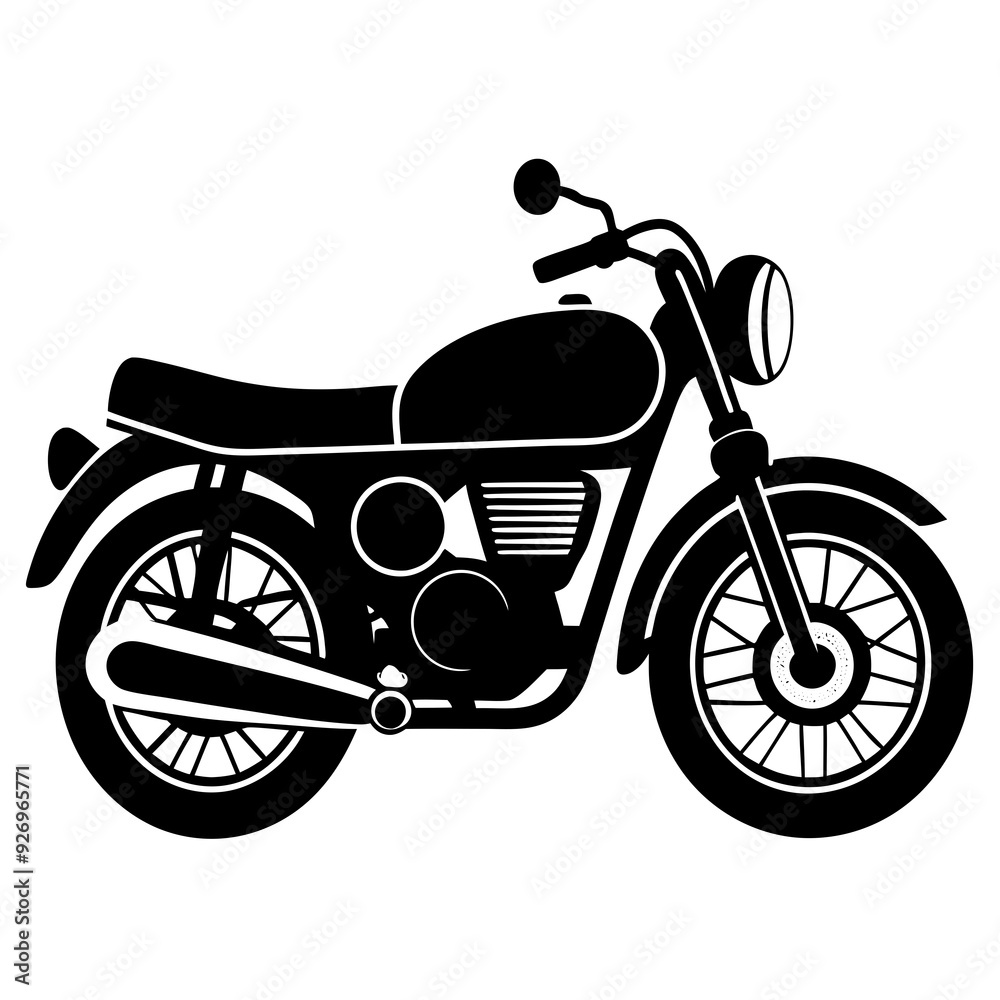 Fototapeta premium motorcycle isolated on white background vector illustration