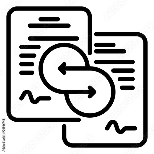 Exchange icon, line icon style