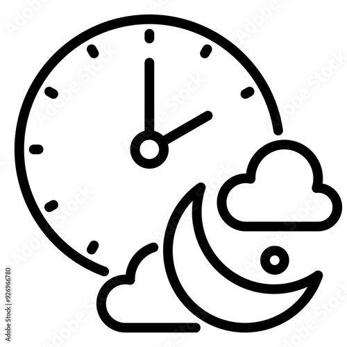 sleep icon, line icon style