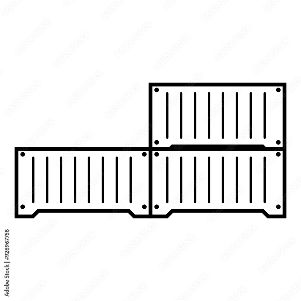 stack of container box cargo logistic icon stack of container box cargo logistic icon